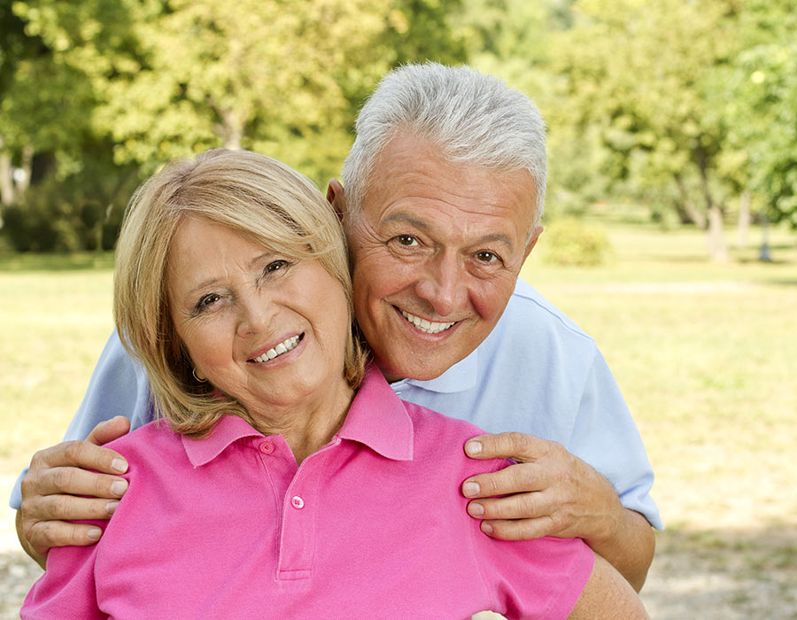A smiling couple
